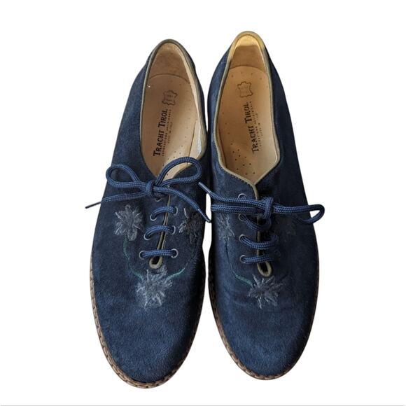 Men\'s German Tracht Tirol Navy Suede EU 42 8.5 Women\'s 10 Oktoberfest main image 2